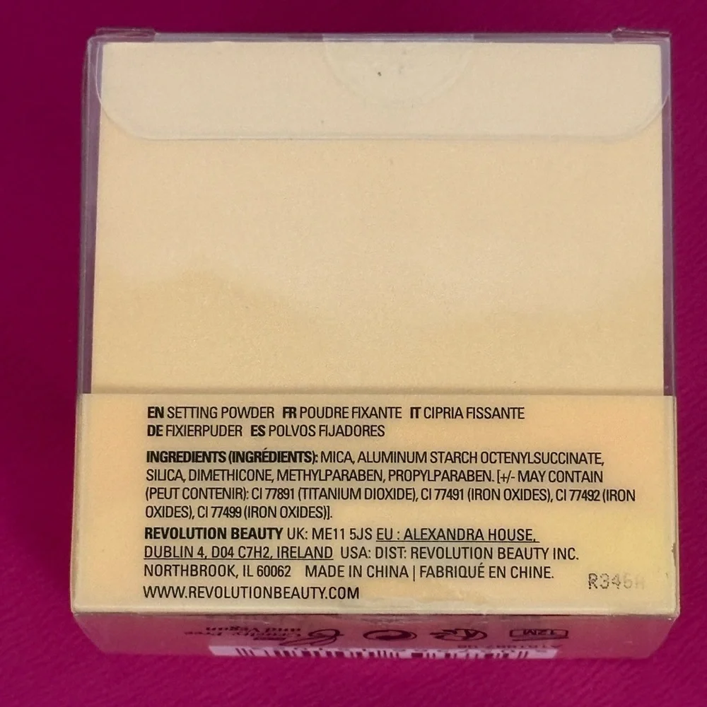 Revolution Conceal & Fix Loose Setting Powder Deep Honey Water resistant. NIB